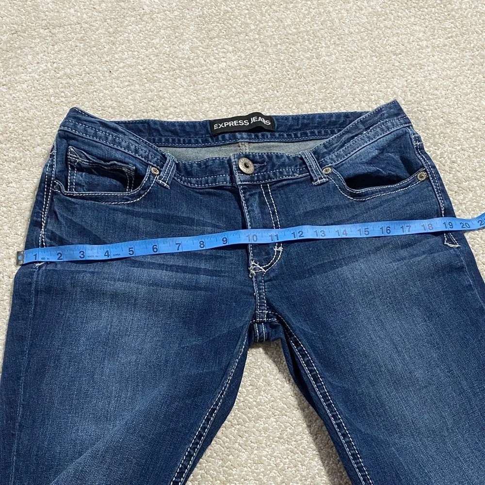 Express Women's Dark Blue Boot Cut Jeans - Picture 15 of 15